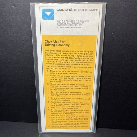 1970s Gousha/Chek-Chart Oregon Map Full Color City Index Plus Mileage Charts USA - Picture 2 of 12